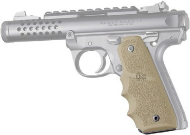 Picture of Hogue Grips Ruger 22/45 Mkiv Rubber Grips/Finger Groove Fde
