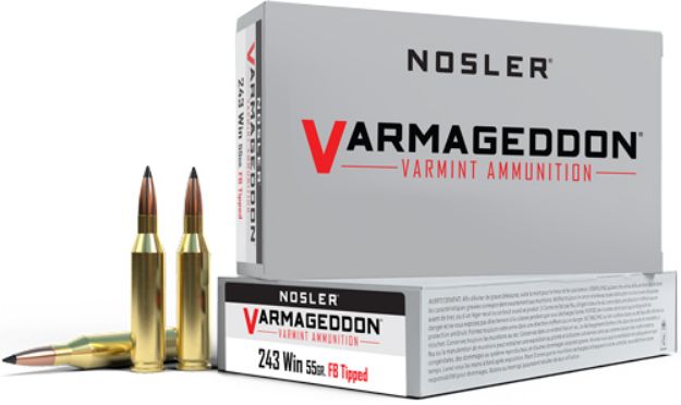 Picture of Nosler Varmageddon 243 Win 55Gr Fbt 20Rd 10Bx/Cs