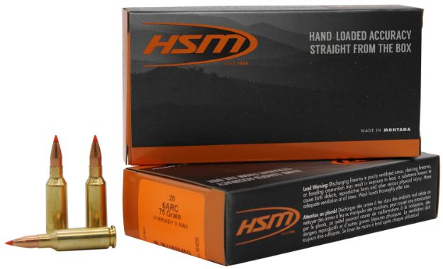 Picture of Hsm 6Mm Arc 75Gr V-Max 20Rd 25Bx/Cs