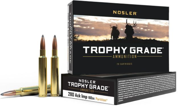 Picture of Nosler Trophy 280 Ack Imp 160Gr Partition 20Rd 10Bx/Cs !