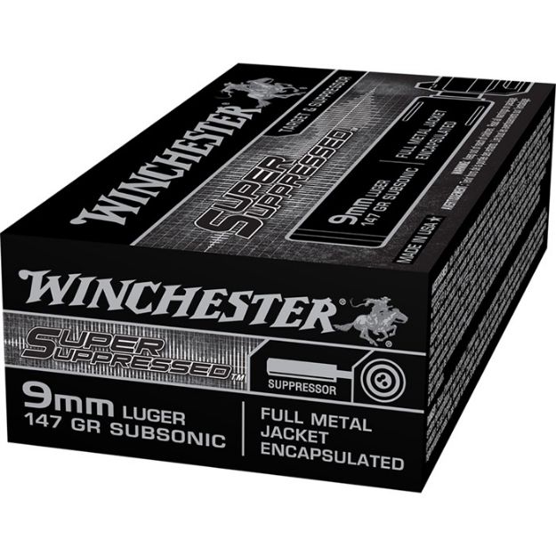 Picture of Winchester Super Suppressed 9Mm Luger 147Gr Fmj 50Rd 10B/C