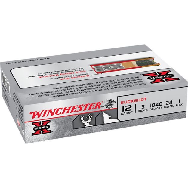 Picture of Winchester Super-X 12Ga 3" #1 Buck 24 Pellets 5Rd 50Bx/Cs