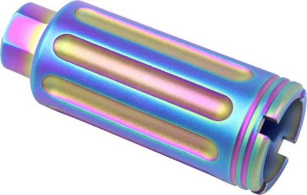 Picture of Guntec Ar15 Slim Line Cone Flash Can Gen 2 Rainbow Pvd