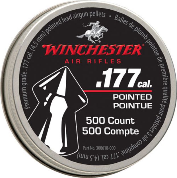 Picture of Winchester 177 Pointed Pellet 500 Count Tin 6 Pack Case