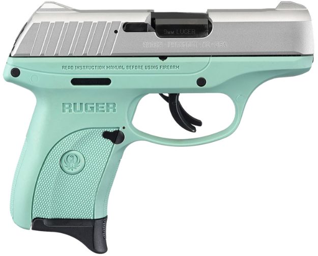 Picture of Ruger Ec9s 9Mm Luger As 7-Shot Silver Slide Turquoise Frame <