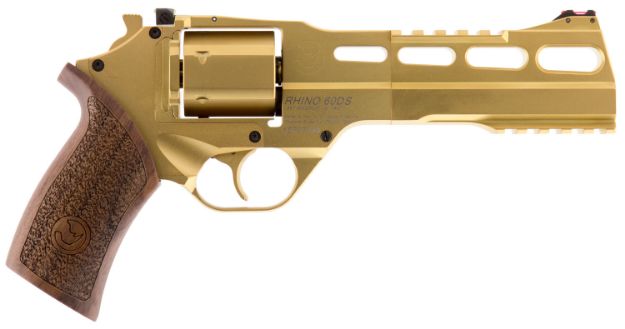 Picture of Chiappa Rhino 60Ds 357Mag 6" Adj. Sight Gold/Walnut.