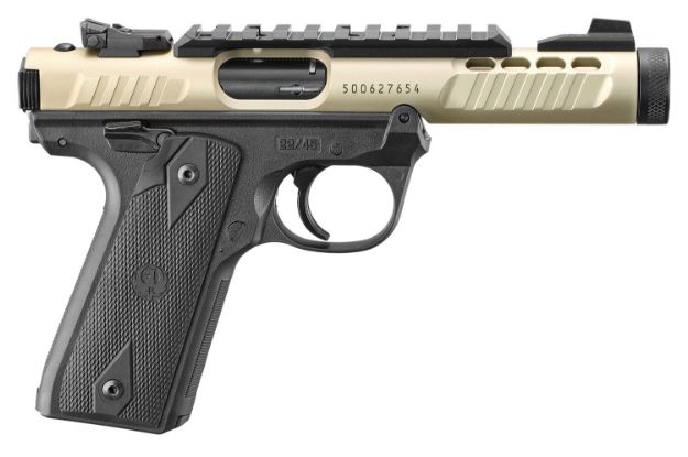 Picture of Ruger Mark Iv 22/45 Lite 22Lr 4.4" As Threaded Champagne
