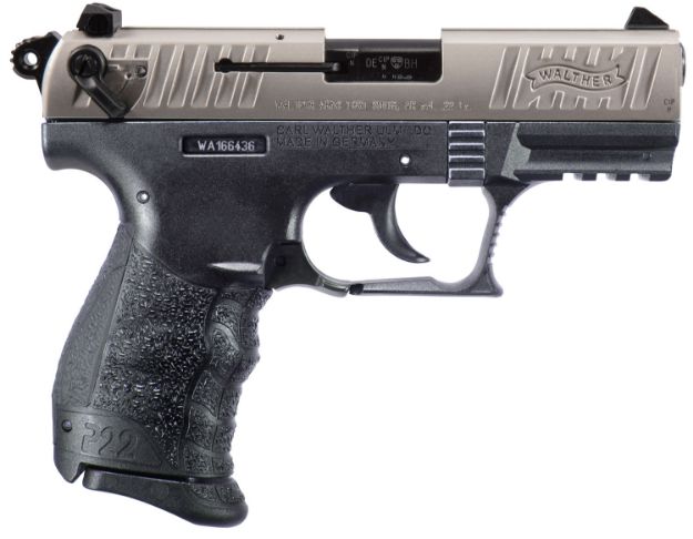 Picture of Walther P22q 22Lr 3.4" Satin Nickel/Black Polymer
