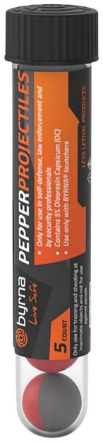 Picture of Byrna Pepper Projectiles 5 Count Tube .68 Cal