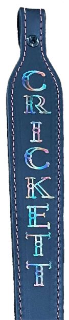 Picture of Crickett Sling Black Leather W/Pink Stitching And Logo