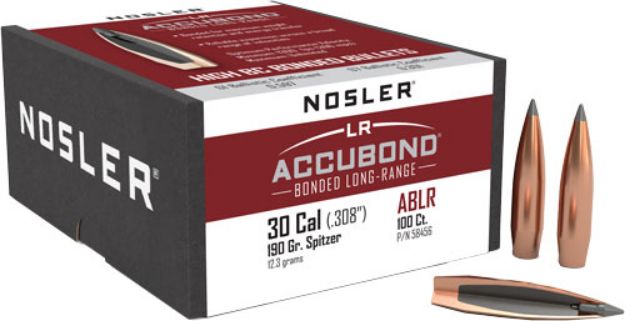 Picture of Nosler Bullets 30 Cal .308 190Gr Accubond Lr 100Ct