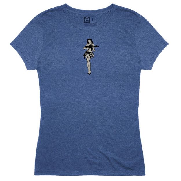 Picture of Hula Girl Tri-Blend T-Shirt 4X-Large Royal Heather