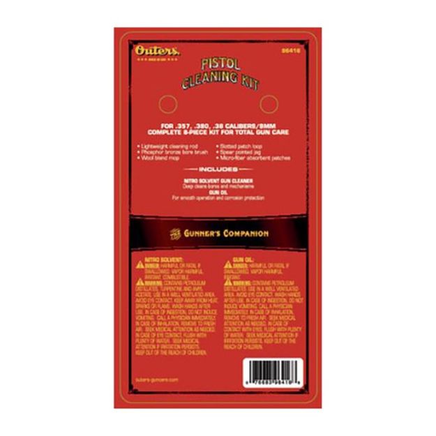 Picture of Pistol Cleaning Kit W/Aluminum Rod 9Mm/38/357 Cal
