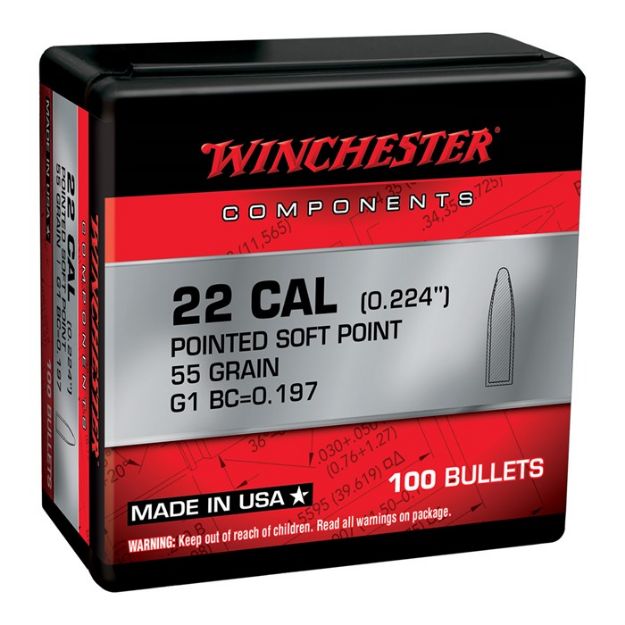 Picture of 22 Caliber (0.224'') 55Gr Pointed Soft Point 100/Box