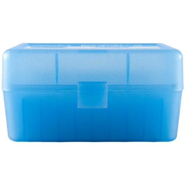 Picture of Flip Top Rifle Ammo Box 220 Swift-338 Federal 50 Rnd Blue