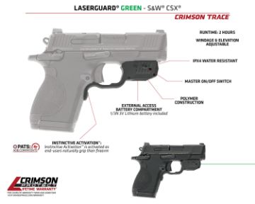 Show details for Laserguard S&W Csx Green Picture of Laserguard S&W Csx Green