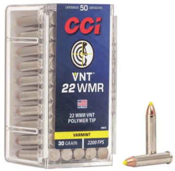 Show details for CCI 22WMR 30GR VARMINT TIP 50/2000 Picture of CCI 22WMR 30GR VARMINT TIP 50/2000