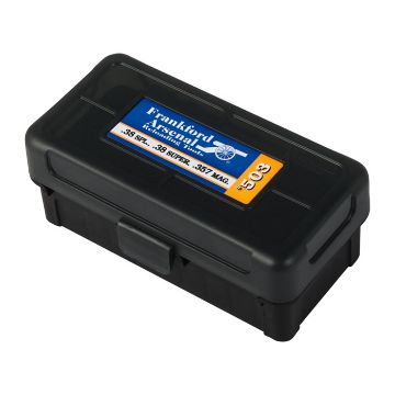 Show details for FRANKFORD AMMO BOX 38/357 50RD Picture of FRANKFORD AMMO BOX 38/357 50RD