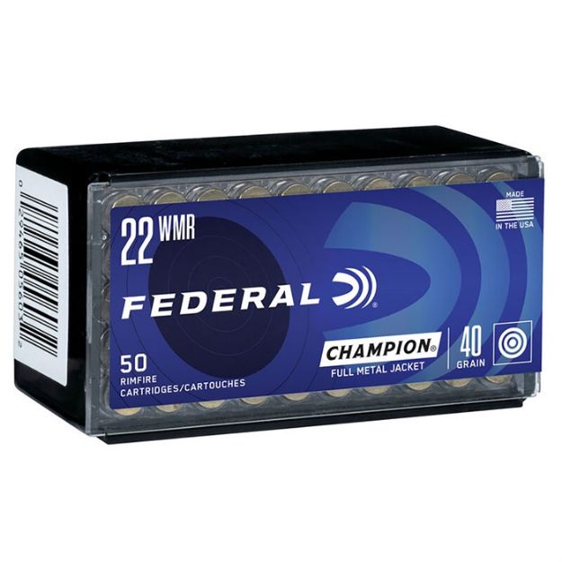Picture of Federal 22Wmr 40Gr Fmj 1880Fps 50Rd 60Bx/Cs