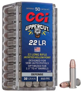 Show details for Cci Uppercut 22Lr 32Gr Jhp 950Fps 50Rd 100Bx/Cs Picture of Cci Uppercut 22Lr 32Gr Jhp 950Fps 50Rd 100Bx/Cs