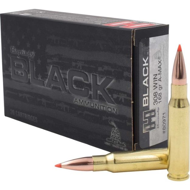 Picture of HRNDY BLACK 308WIN 168GR AMAX 20/200