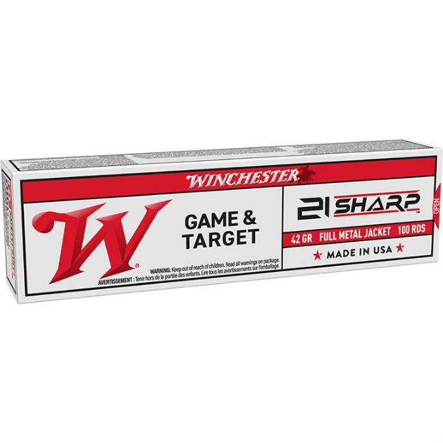 Picture of Winchester Usa 21 Sharp 42Gr Fmj 1325 Fps 100Rd 20Bx/Cs
