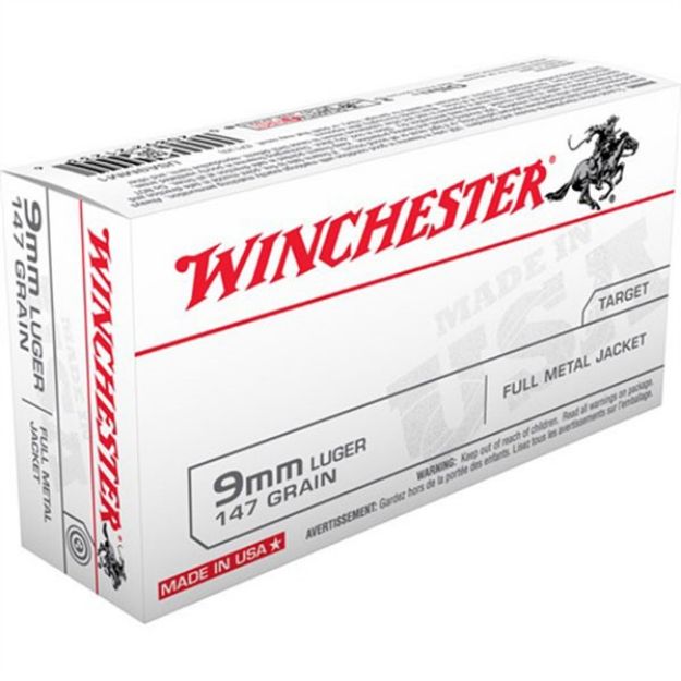 Picture of Winchester Usa 9Mm Luger 147Gr Fmj-Fp 50Rd 10Bx/Cs