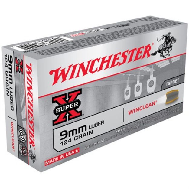 Picture of Winchester Winclean 9Mm Luger 124Gr Jsp 50Rd 10Bx/Cs