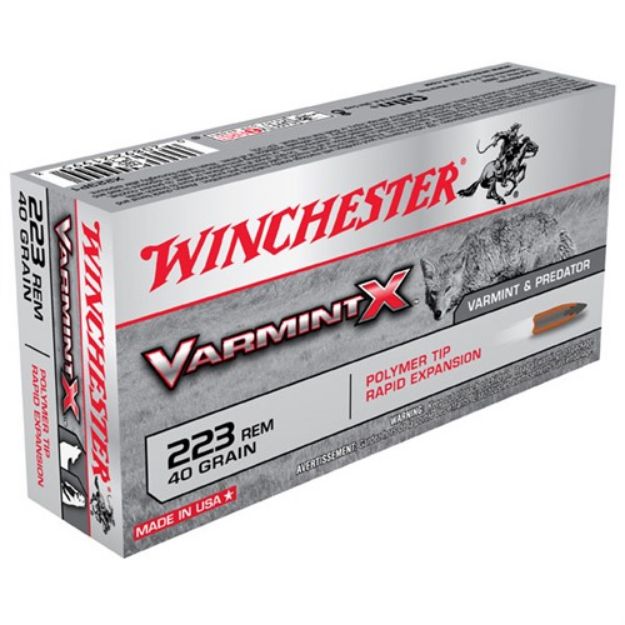 Picture of Winchester Varmint-X 223 Rem 40Gr Poly Tipped 20Rd 10Bx/Cs<