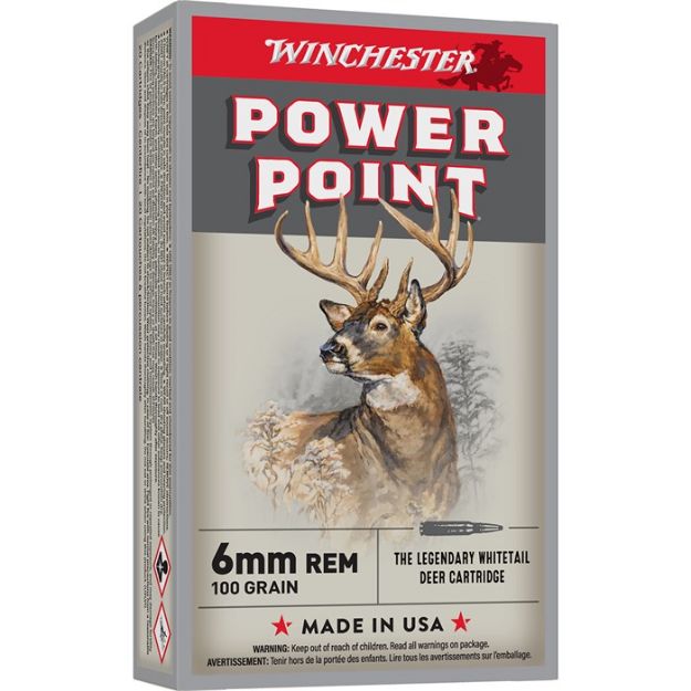 Picture of Winchester Super-X 6Mm Rem 100Gr Power Point 20Rd 10Bx/Cs