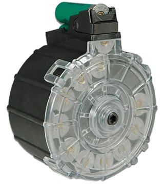 Show details for PROMAG SAIGA 12GA DRUM MAG 12RD BLK Picture of PROMAG SAIGA 12GA DRUM MAG 12RD BLK