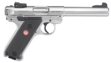 Show details for Ruger Mark Iv Target 22Lr 5.5" Bull As S/S Black Plstc Picture of Ruger Mark Iv Target 22Lr 5.5" Bull As S/S Black Plstc