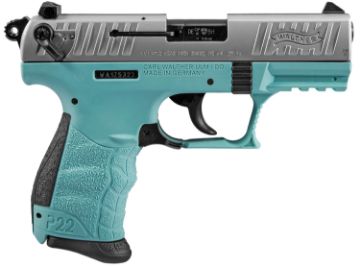 Show details for Walther P22 Ca 22Lr 3.42" As 10-Shot Angel Blue Polymer Picture of Walther P22 Ca 22Lr 3.42" As 10-Shot Angel Blue Polymer