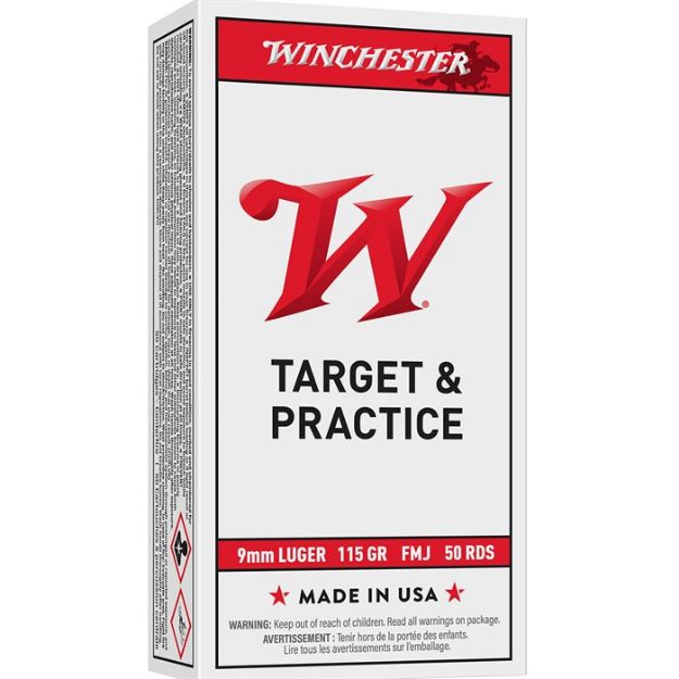Picture of Winchester Usa 9Mm Luger 115Gr Fmj-Rn 50Rd 10Bx/Cs