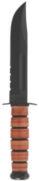 Show details for Ka-Bar Fighting/Utility Knife 7" Srrtd W/Leather Sheath Usmc Picture of Ka-Bar Fighting/Utility Knife 7" Srrtd W/Leather Sheath Usmc