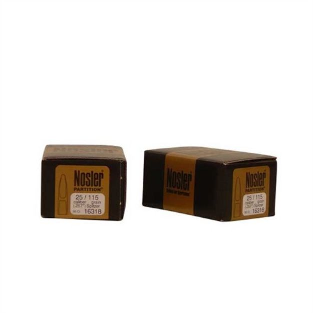 Picture of Nosler Bullets 25 Cal .257 115Gr Partition 50Ct
