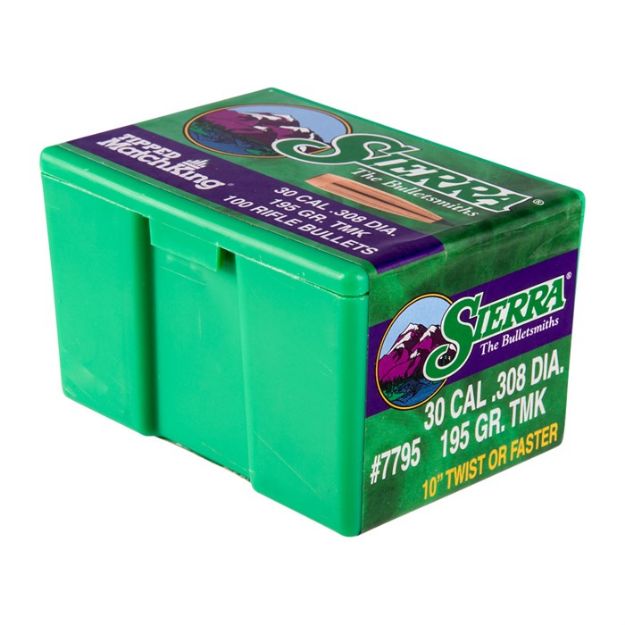 Picture of Sierra Bullets .30 Cal .308 195Gr Hp-Bt Match Tmk 100Ct !