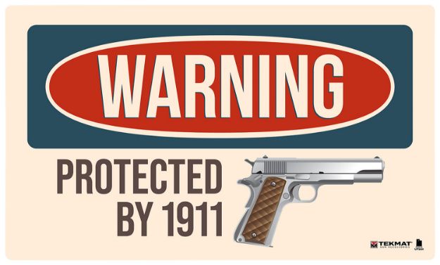 Picture of TEKMAT TEK42WARNING1911 PROTECTED BY 1911