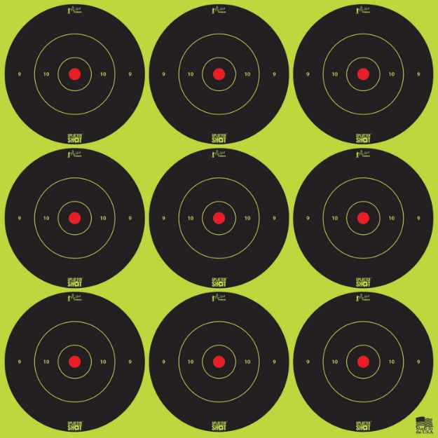 Picture of PROSHOT 2B-GREEN-108 2" SPLATTER BULLSEYE TRG