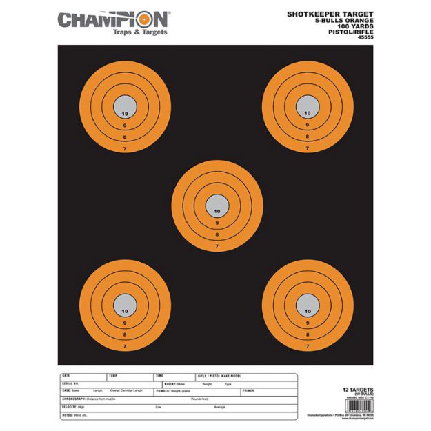 Picture of CHAMP 45555 5 BULLSEYE BRGHT ORN LG 12PK