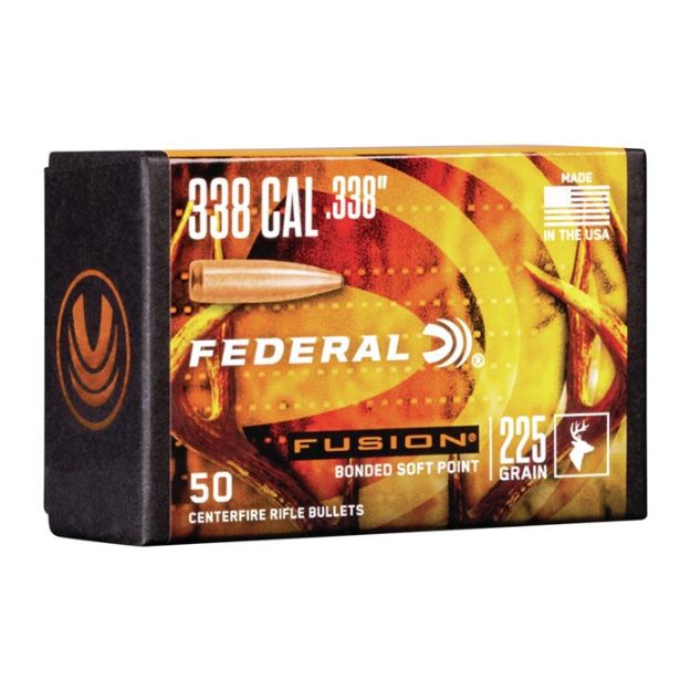 Picture of 338 Caliber (0.338'') 225Gr Bonded Soft Point 50/Box