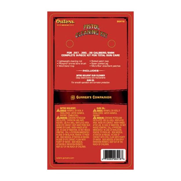 Picture of Pistol Cleaning Kit W/Aluminum Rod 10Mm/40/45 Cal