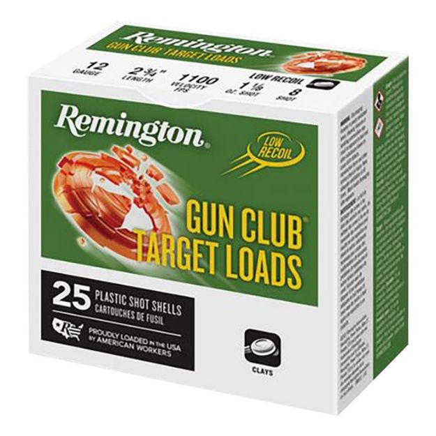Picture of Gun Club Target 12 Ga 2-3/4'' 1-1/8Oz #8 Shot 1100 Fps 25/Box