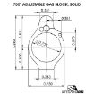 Picture of Ar-15 Solid Titanium Adjustable Gas Block .750'' Gray