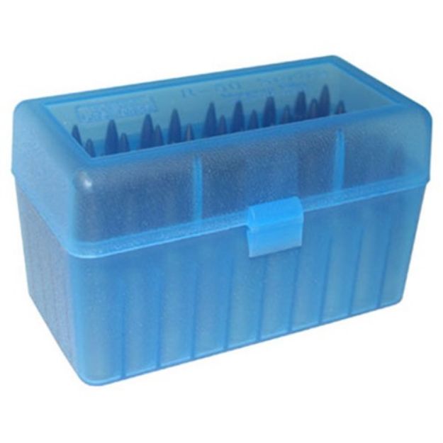 Picture of Flip Top Rifle Ammo Box 223-Ruger 6X47 50 Round Blue
