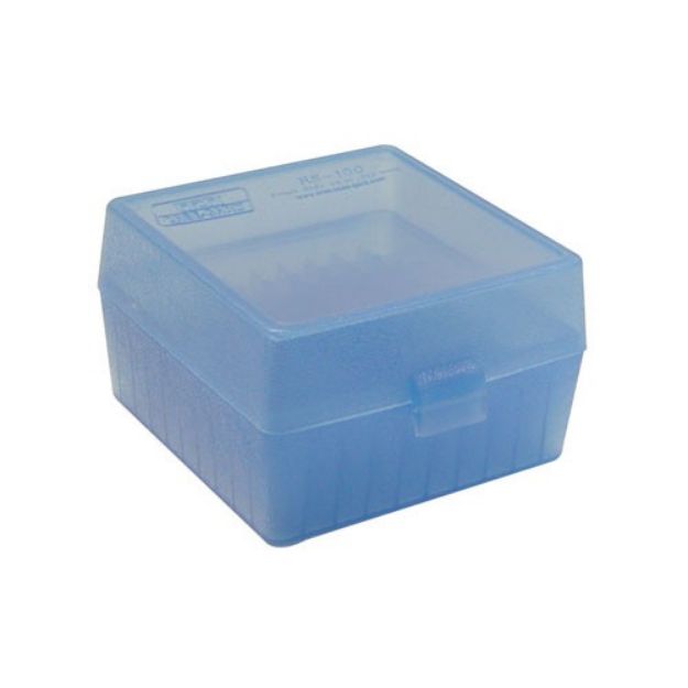 Picture of Flip Top Rifle Ammo Box 223-Ruger 6X47 100 Round Blue