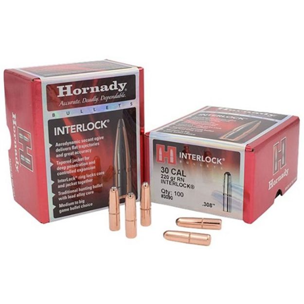 Picture of Interlock 30 Caliber (0.308'') 220Gr Round Nose 100/Box
