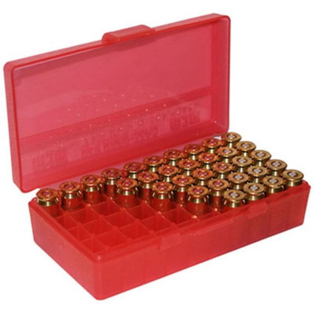Picture of Flip Top Pistol Ammo Box 357 Mag-38 Spl 50 Round Red