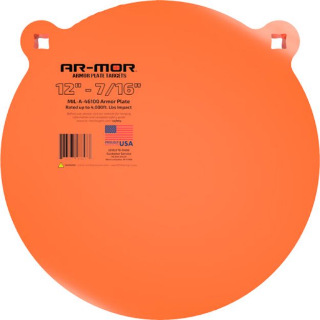 Picture of Ar-Mor 12" Mil41600 Steel Gong 7/16" Thick Steel Orange Round