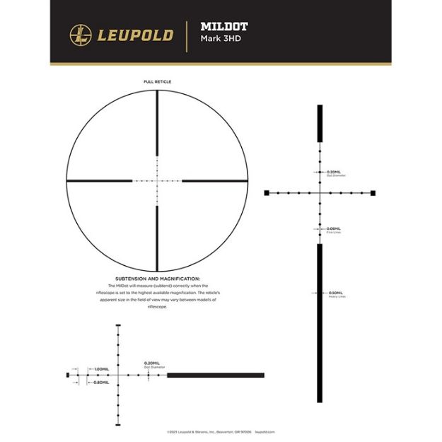 Picture of Leupold Scope Mark 3Hd 30Mm 3-9X40 Mildot Matte<